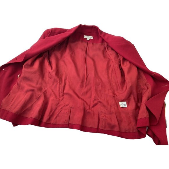 VTG Bebe 100% Wool Blazer Red Riding Fitted Classic Jacket [Size 6] Made in USA - Picture 8 of 10